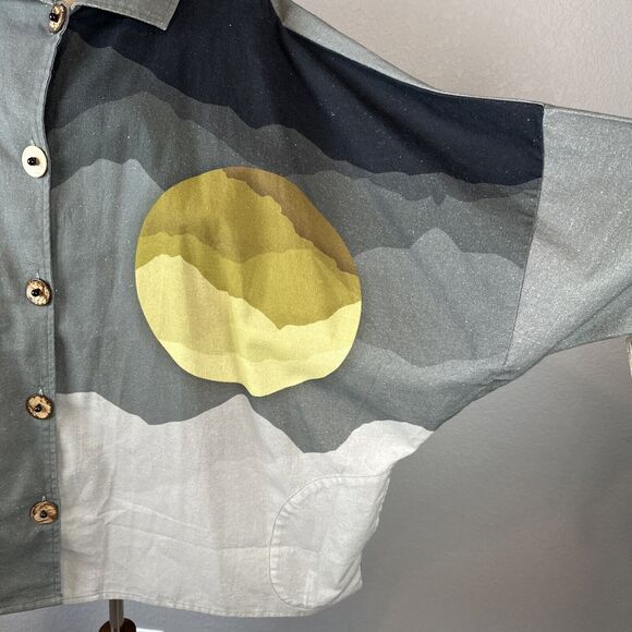 Cupcake International Lagenlook Oversized Jacket OS Cotton Cloud Sun Mountain - Picture 4 of 10